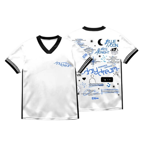 ENHYPEN Romance Untold Daydream Merch V-neck T-Shirts Summer Unisex Fashion Short Sleeve Tee