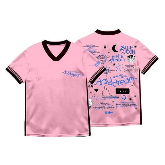 ENHYPEN Romance Untold Daydream Merch V-neck T-Shirts Summer Unisex Fashion Short Sleeve Tee