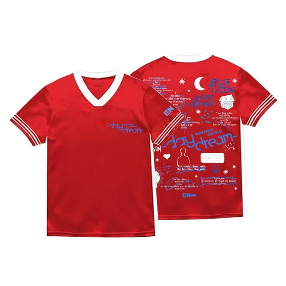 ENHYPEN Romance Untold Daydream Merch V-neck T-Shirts Summer Unisex Fashion Short Sleeve Tee