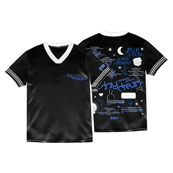 ENHYPEN Romance Untold Daydream Merch V-neck T-Shirts Summer Unisex Fashion Short Sleeve Tee