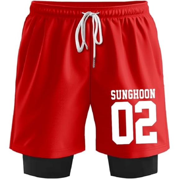 ENHYPEN SUNGHOON 02 Merch Sweatshorts Women Men Short Basketball Pants Casual Outdoor Sportwear