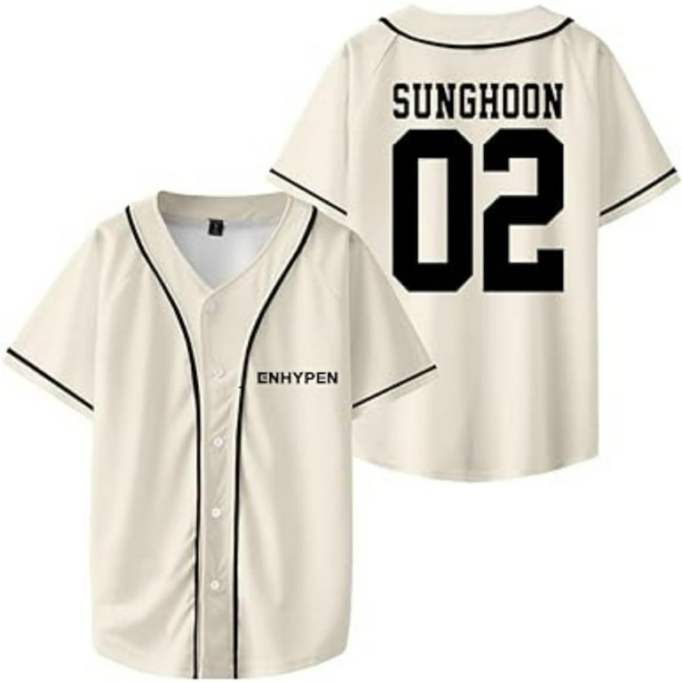 ENHYPEN SUNGHOON Merch V-Neck Shirts Baseball Jersey Shirt