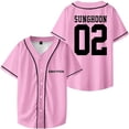 thumbnail image 1 of ENHYPEN SUNGHOON Merch V-Neck Shirts Baseball Jersey Shirt Women Men Fashion Casual Short Sleeve, 1 of 3