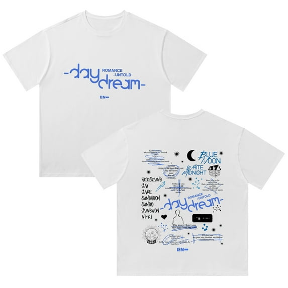 ENHYPEN T-Shirt Cotton Vintage Wash Tee Cosplay For Women/Men Short Sleeve Tshirt Streetwear