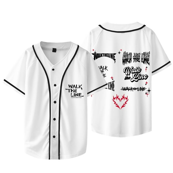 ENHYPEN Walk The Line World Tour 2025 Merch Baseball Jacket Tee Unisex V-neck Short Sleeve Tshirts