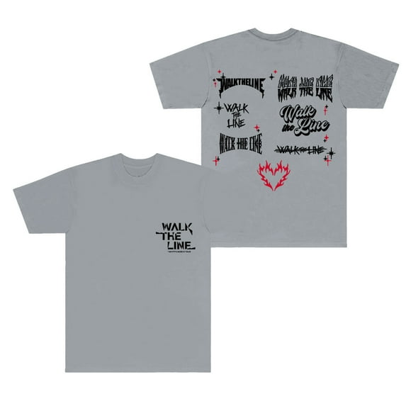 ENHYPEN Walk The Line World Tour 2025 Merch T-Shirts Crewneck Tops Unisex Fashion Short Sleeve Tee