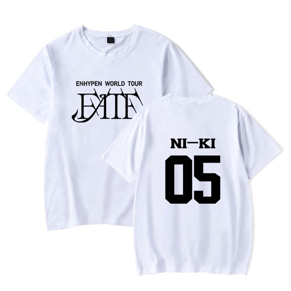 ENHYPEN merch Fate World Tour NI-KI T Shirt Short Sleeve crewneck  tshirt men/women trendy  Top