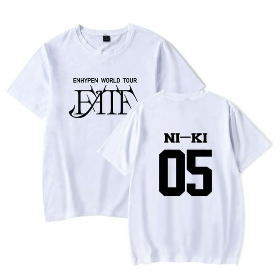 ENHYPEN merch Fate World Tour NI-KI Unisex fashion casual short sleeved round neck T-shirt top