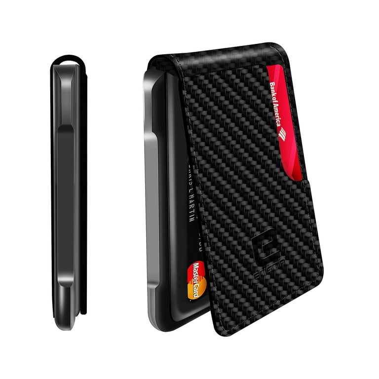 Carbon Fiber Minimalist Wallet, Card & Coin Holder Slim Wallet