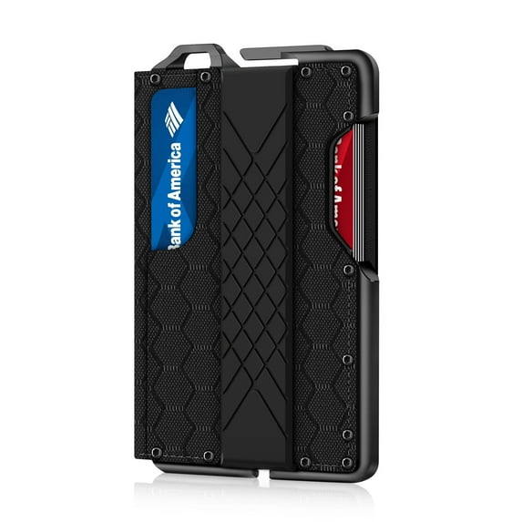 ENIGMA Men's RFID Blocking Front Pocket Wallet, Minimalist Bifold Card Holder Tactical Wallet for Men - Hexagon
