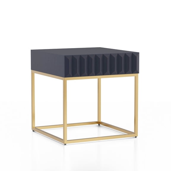 ENITIAL STAR Giffore Metal 1-Drawer End Table