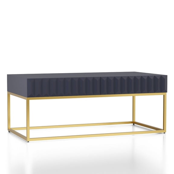 ENITIAL STAR Giffore Metal 2-Drawer Coffee Table