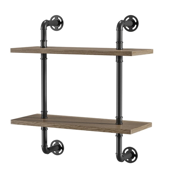 ENITIAL STAR Hollis Industrial Wood Wall Display Shelf in Natural