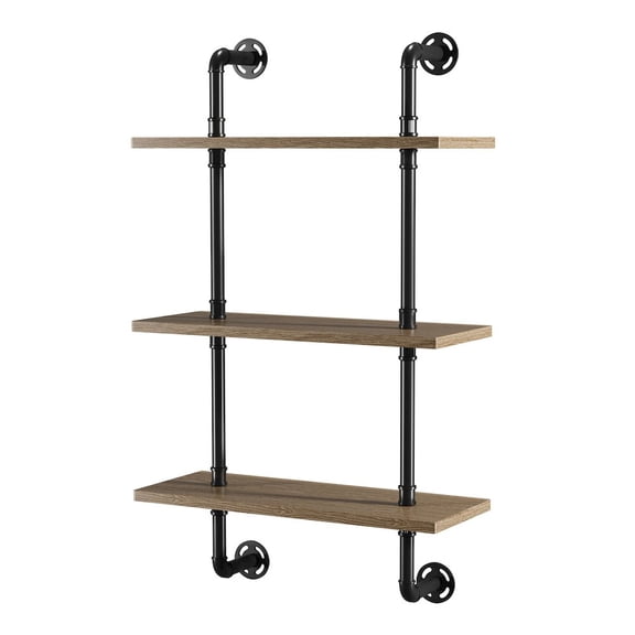 ENITIAL STAR Hollis Industrial Wood Wall Display Shelf in Natural