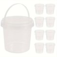 ENIYUU 10pcs Ice Cream Container 1L Popcorn Bucket for Drink Food
