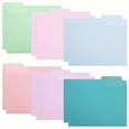 thumbnail image 1 of ENIYUU 18 pcs 6 Pastel Colors  1/3 Cut Tab Letter Size  8.5 x 11.6 Inches Colored File Folders Classic Manila Folders Plastic Folders  Office Supplies File Folders, 1 of 7
