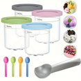 ENIYUU 4Piece Ice Cream Maker Containers With Lids BpaFree