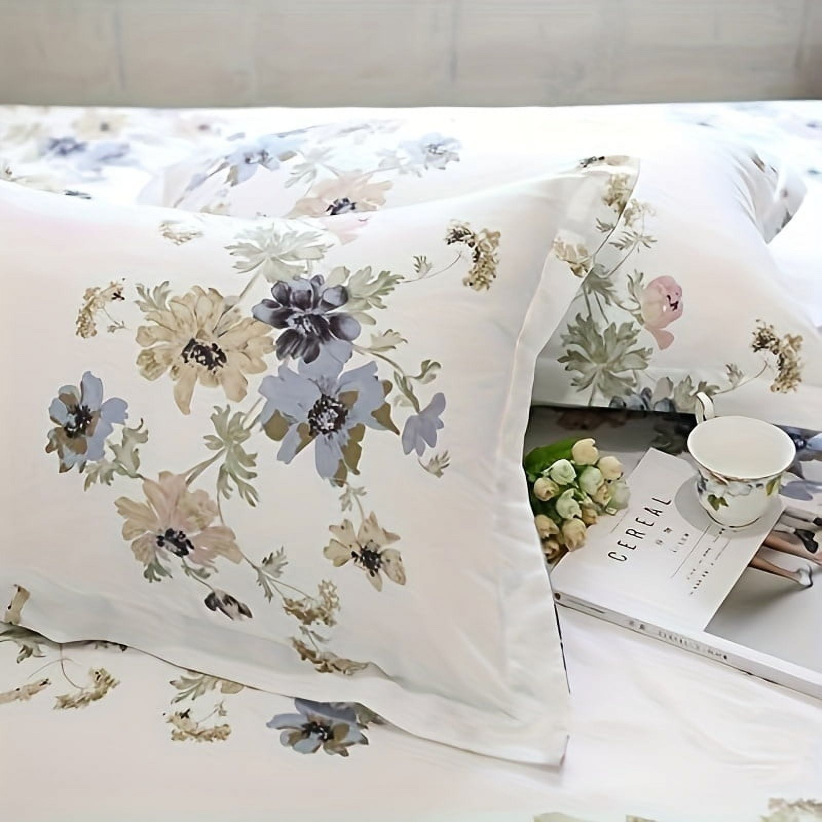 eniyuu-white-floral-bed-sheet-set-100-cotton-shabby-style-bedding-set