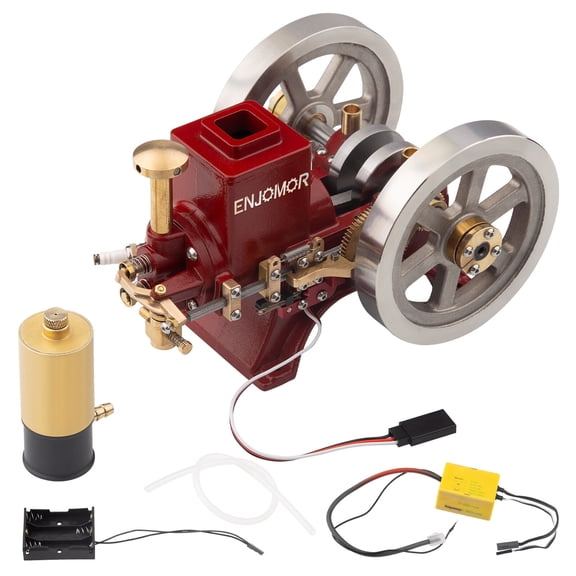 6cc Hit and Miss Engine - Horizontal Mini Gasoline Engine Model with Evaporative Cooling for Display & Collection