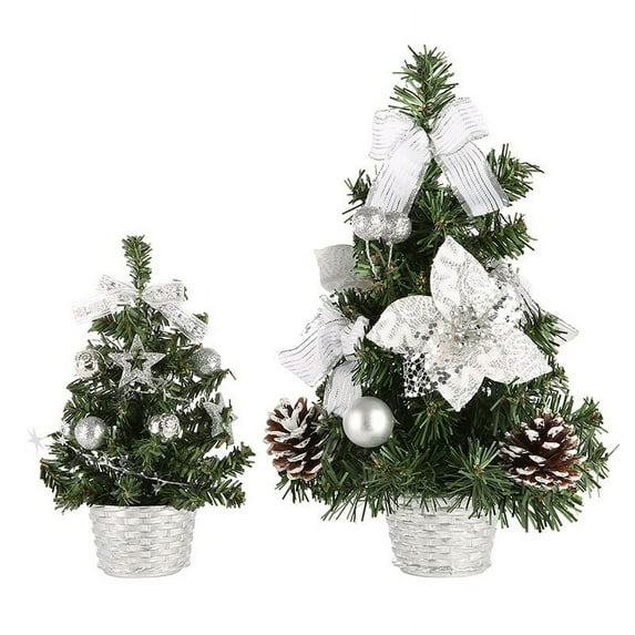 ENJOY 20/30/40cm Mini Christmas Trees Pine Tree Desktop Xmas Decorations Festival Home Party Ornaments