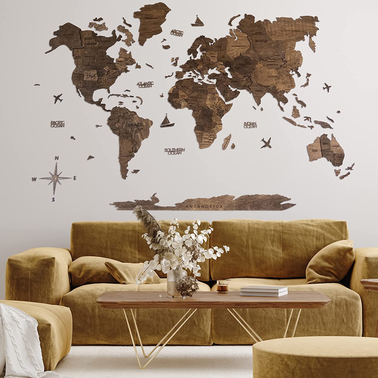 Showcase Your Love for Travel with Worldmap Wood Pieces