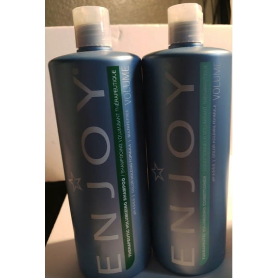 ENJOY Therapeutic Volumizing Color Holding Formula Shampoo and Conditioner Duo 33.8 oz / 1L