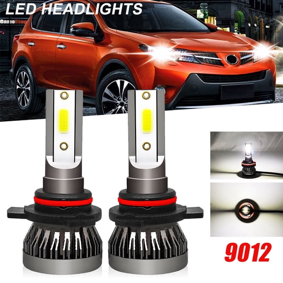 ENJOYAKOM 2pcs 9012 LED Headlight Bulb High Low Beam 36W 6000K White For GMC Sierra 2500 HD 3500HD 2015 2016