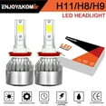 thumbnail image 1 of 2pcs H11 Low Beam For Chevy Malibu H11 LED Headlight Bulbs White 6000K, 1 of 10