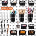 thumbnail image 1 of ENJOYWOOD 34 Piece Stainless Steel Pegboard Accessories and Hooks Set, Black, 1 of 6
