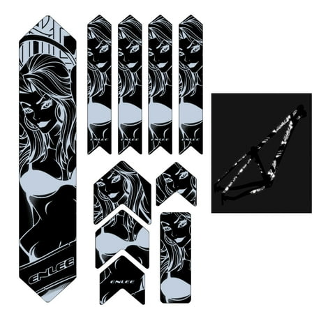 Reflective Bike Frame Stickers Mountain Bike Scratch Resistant Frame Protector Removable Sticker Road Frame Adhesive Guard Cover