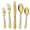 thumbnail image 1 of ENLOY 20 Piece Silverware Set Stainless Steel Flatware Cutlery Set Knife Fork Spoon Service for 4 Gold, 1 of 7