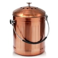 thumbnail image 1 of ENLOY Compost Bin, Stainless Steel 1.3 Gallon Indoor Compost Bucket for Kitchen Countertop with Carrying Handle, Easy to Clean(Matte Copper), 1 of 8