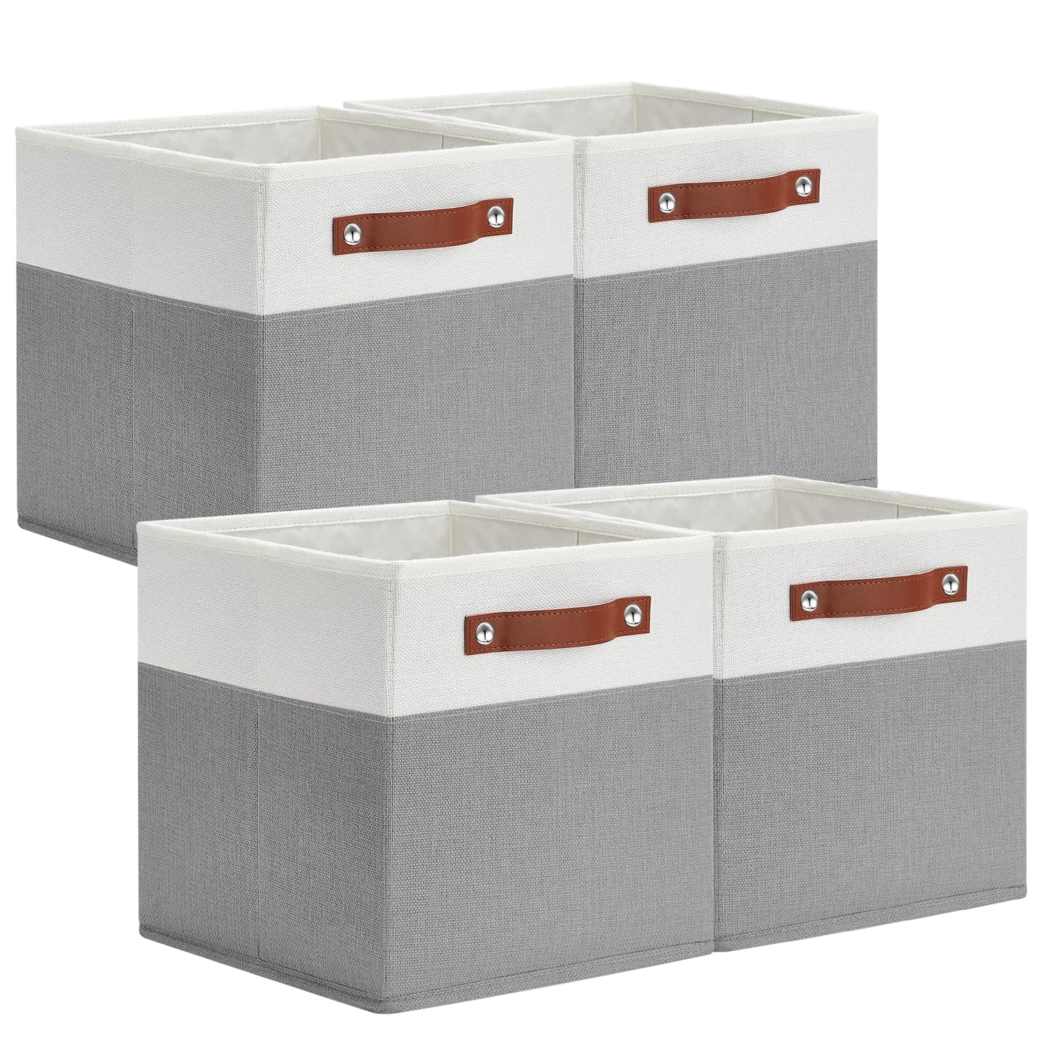 ENLOY Fabric Cube Storage Organizer Bins, 13x13 inch, 4 Pack