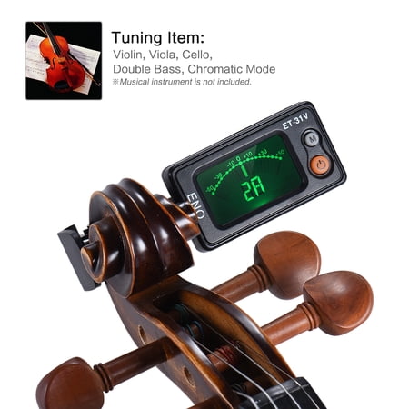 ENO ET-31V Clip-on Tuner Violin Guitar Tuner Automatic Tuning Mode Double Bass