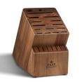 thumbnail image 1 of ENOKING 25 Slots Universal Knife Block Without Knives, Acacia Wood Knife Holder for Kitchen Counter, Butcher Block Countertop for Knife Storage, 1 of 9