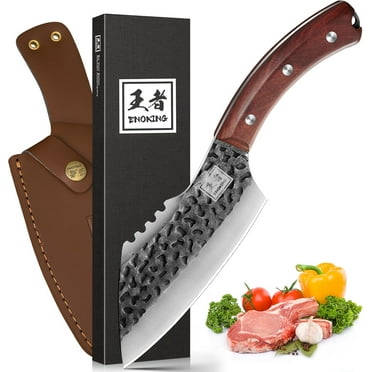 ENOKING 6.1" Viking Chef Knife Meat Cleaver Knife with Sheath for Fish Meat Cutting, Janpanese Butcher Knife Cooking Knives