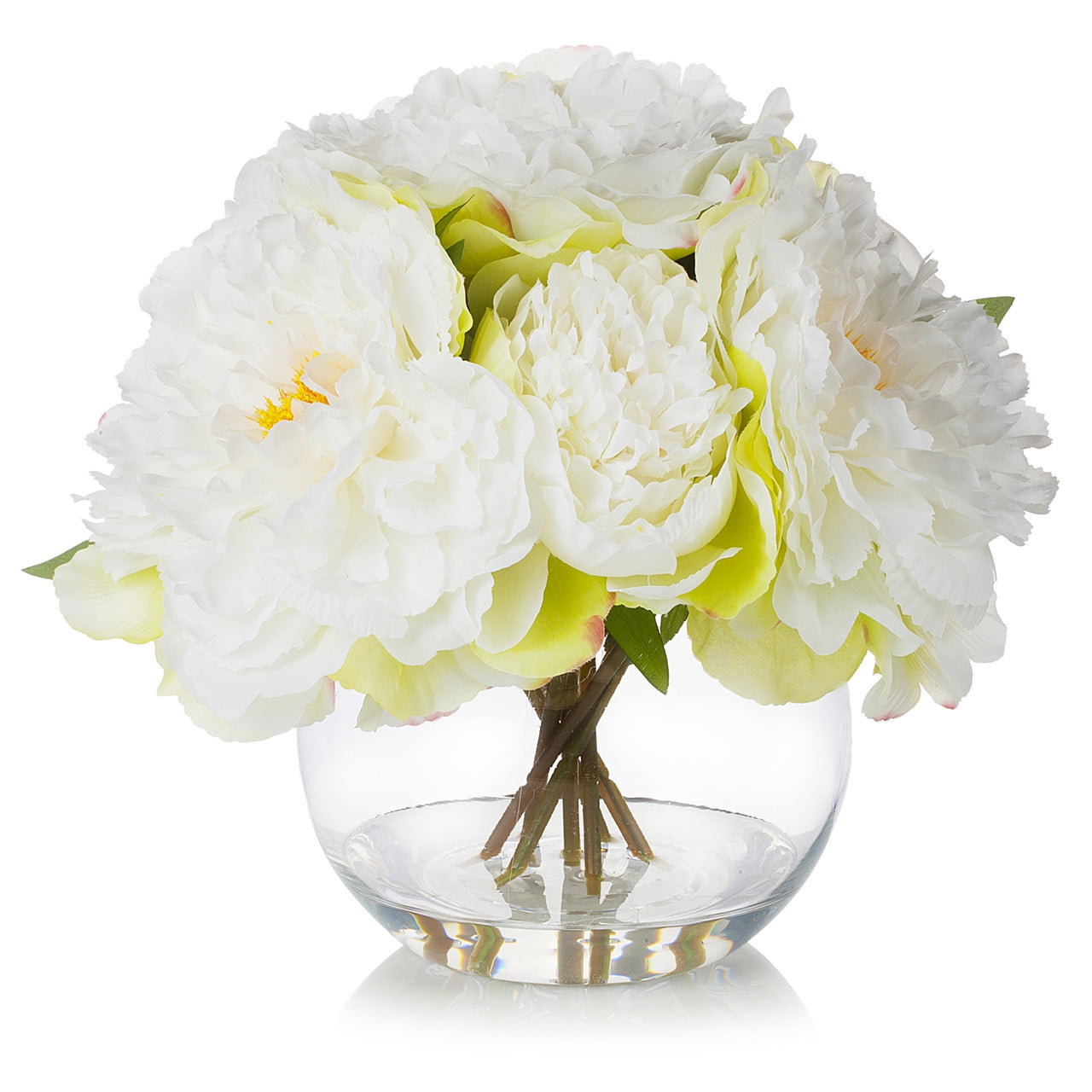 ENOVA FLORAL Artificial Peony Flower with Vase, Fake Flowers — free download