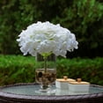 thumbnail image 1 of ENOVA FLORAL Real Touch Hydrangea Artificial Flowers in Glass Vase with Faux Water and River Stone,Silk Flower Arrangements in Vase for Home Decor, 1 of 5