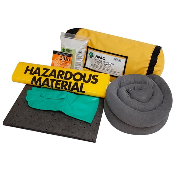 ENPAC Fast Pack Universal Emergency Spill Kit: Includes Duffle Bag, Absorbent Pads, Absorbent Socks, Granular Absorbent, PPE Kit, and Disposal Bags - OSHA, UN, & DOT Compliant