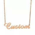 thumbnail image 1 of ENQIZ Personalized Customized Stainless Steel Name Pendant Necklace Letter Choker Gift Single Name, RoseGold Gold, 1 of 10