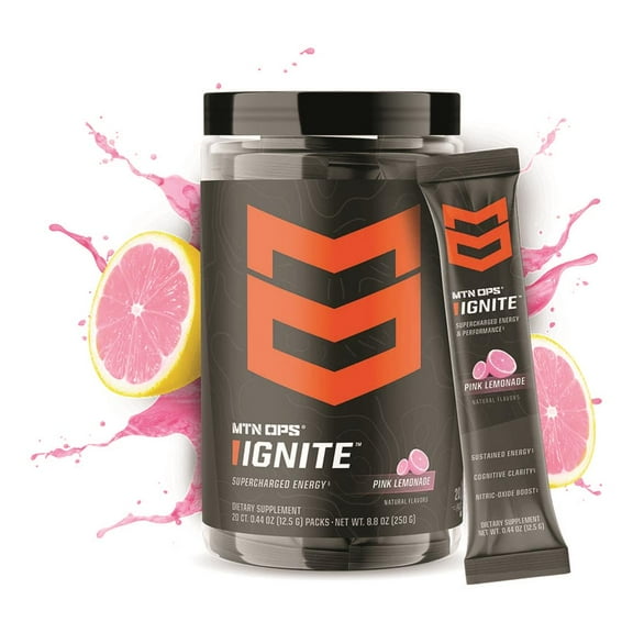 MTN OPS Ignite Pink Lemonade Energy Drink Mix