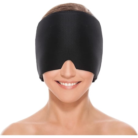 ENROSLU Migraine Ice Wrap Headache Hat, Migraine Relief Cap Wearable Cold Therapy for Migraine Head Ice Pack Easy to Adjust Stretchable Ice Relief for Headaches Puffy Eyes Stress Tension