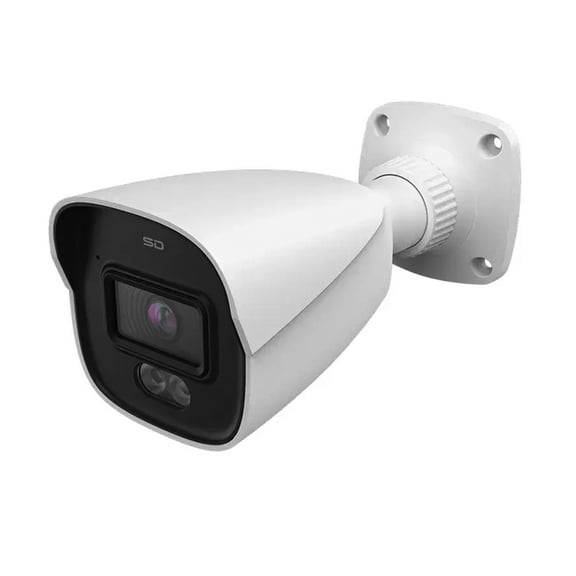 ENS Titanium IP-5IR4S4C1-28 IP 4MP 2.8mm White 98ft LED Dual Light Color with Mic TVT NDAA Bullet Camera
