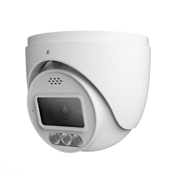 ENS Titanium IP-5IRD8S45-28-PA 8MP 4K Active Deterrence Turret Security Camera, Red Blue Strobe Light Siren, Two-Way Audio, Wide Angle, PoE IP66 Outdoor