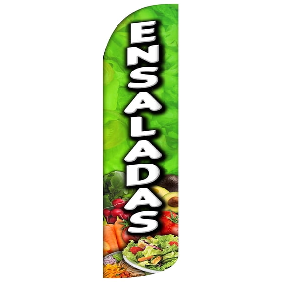 ENSALADAS Windless Flag (Hardware Not Included) |Advertisement /Business Flags | Feather Flag |