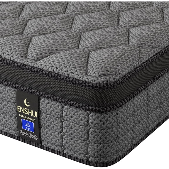 ENSHUI Twin Size Mattress, 12 inch Gel Memory Foam Mattress for Cool Night & Pressure Relief, Medium Hardness with Motion Isolating, Bliss
