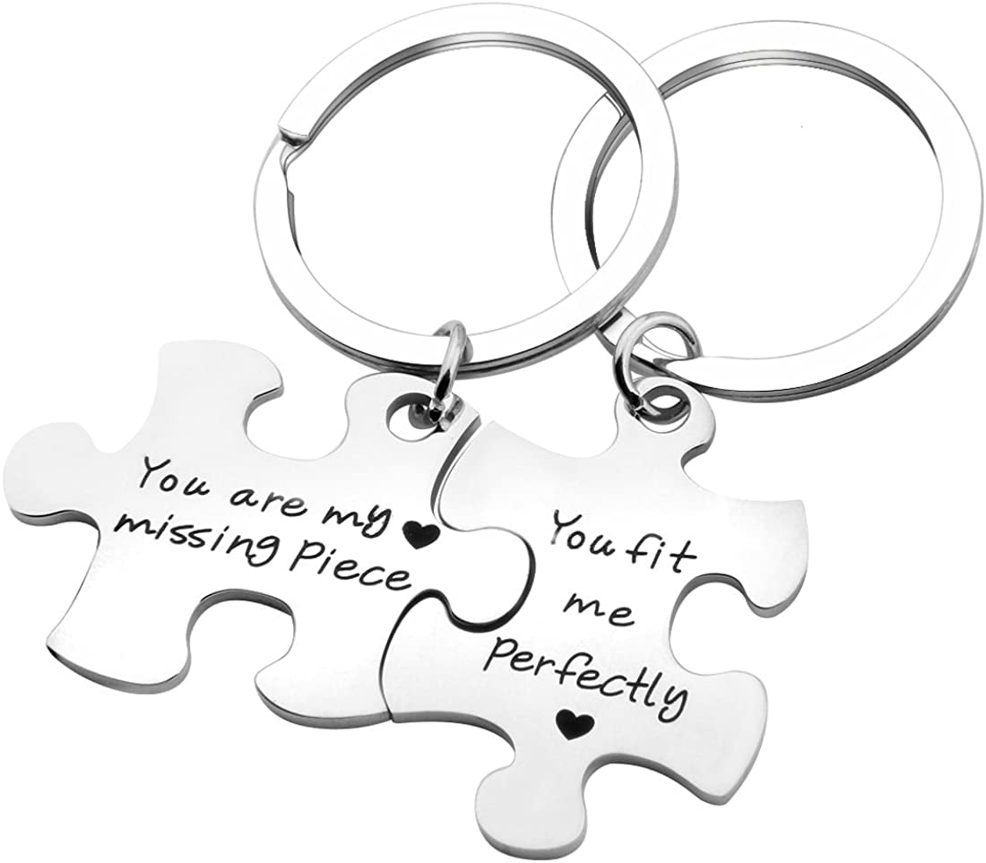 ENSIANTH Puzzle Jewelry Couple Gift You are My Missing Piece,You Fit Me