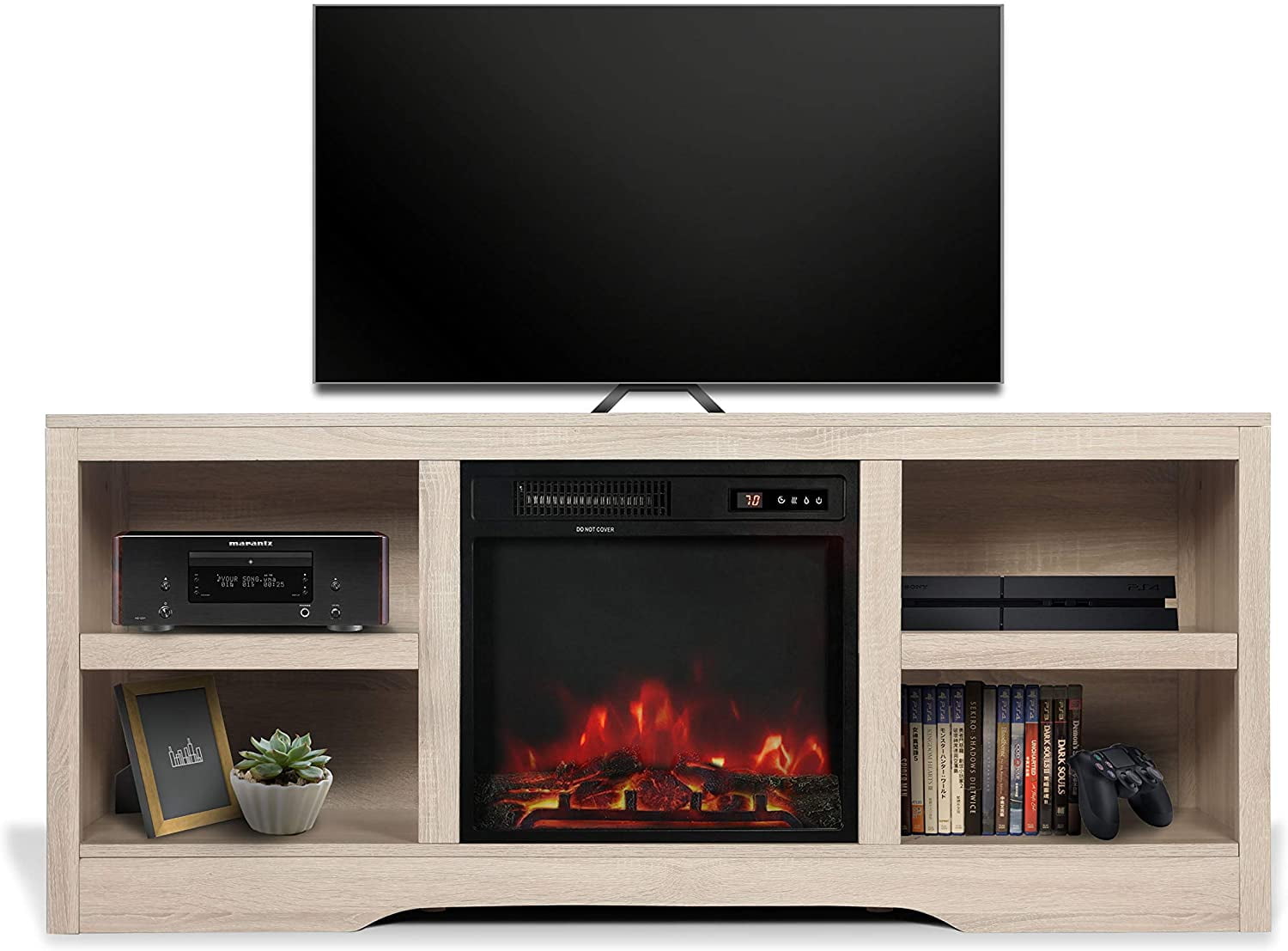 ENSTVER 58" Fireplace TV Stand for TVs up to 65" with Electric