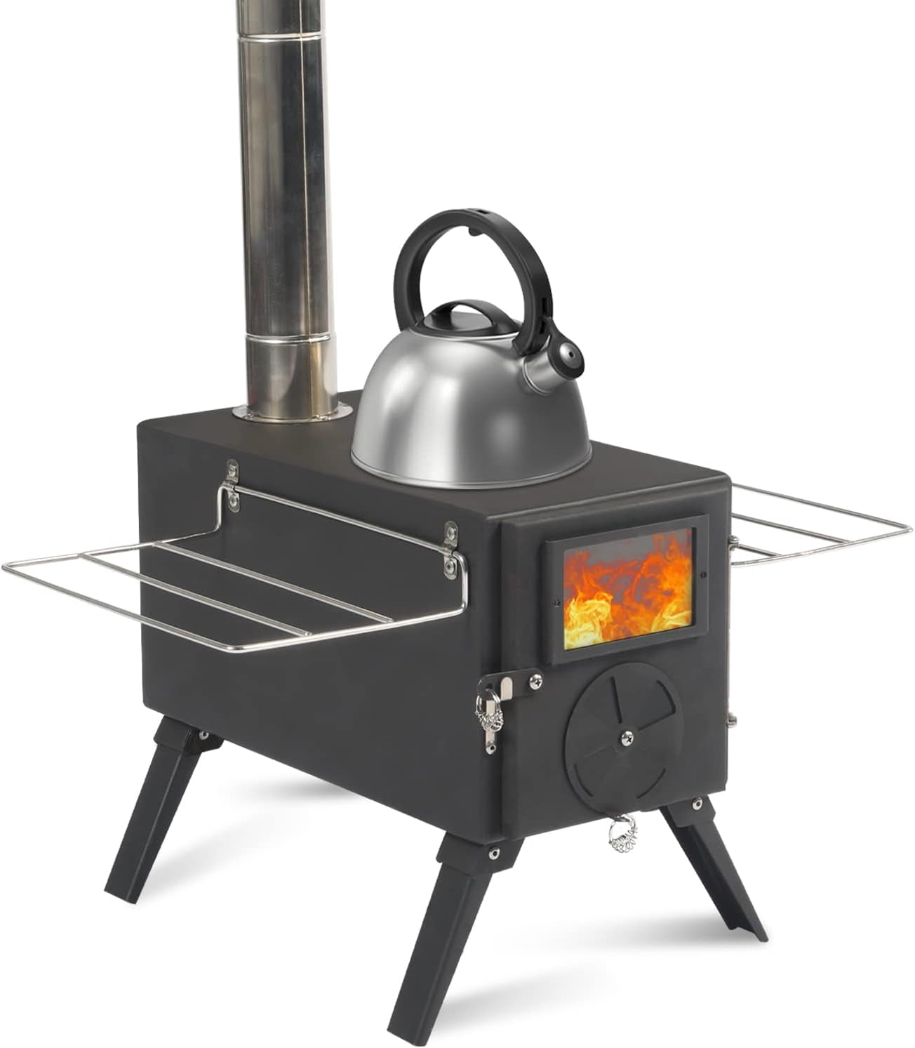 ENSTVER Camping Wood Stove for Tent, Portable Wood Burning Stove for