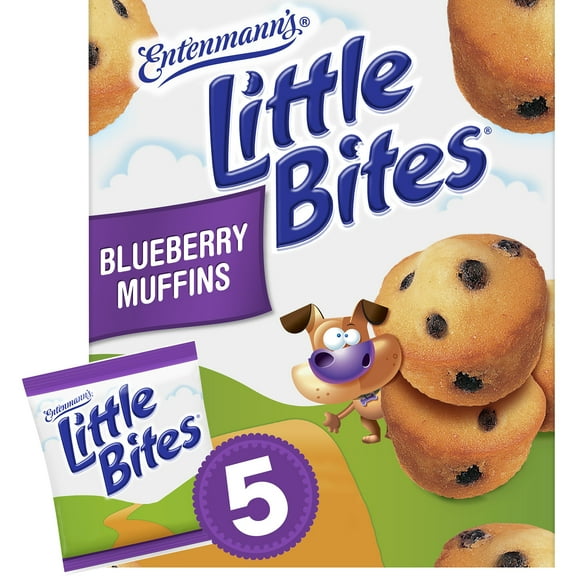 AK Little Bites Blueberry Muffins, 5 packs, Real Blueberries Mini Muffins, 7.5 oz Multipack